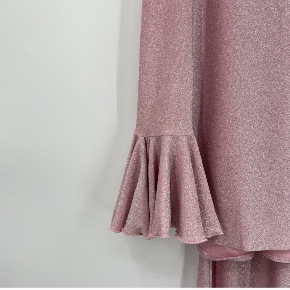💯 Sleeper Lurex Lounge Set In Pink Shimmer - Picture 8 of 15